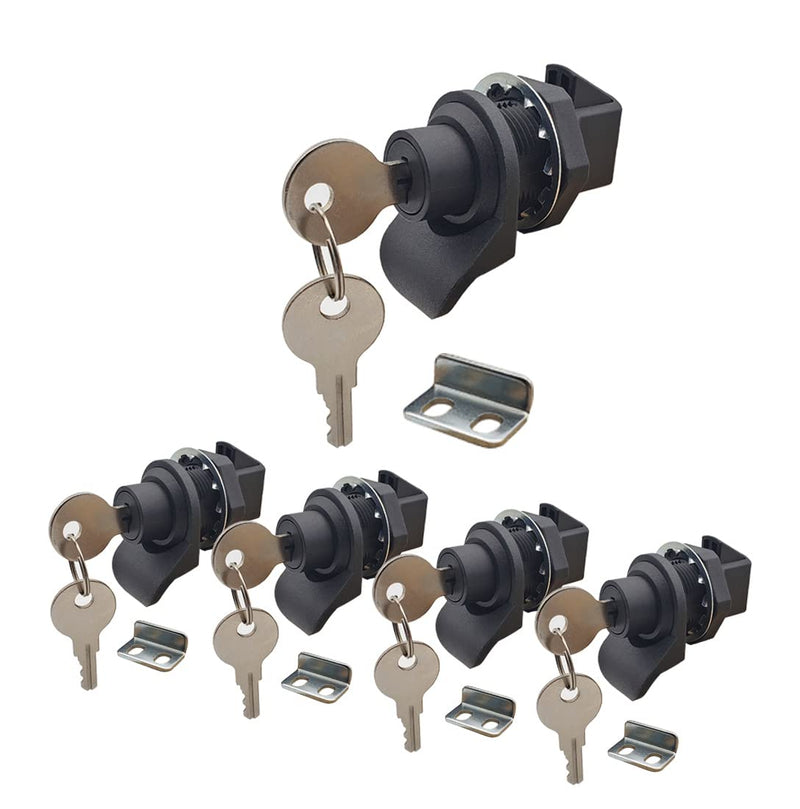 Push Button Lock Push Open Latch Push Close Knob Golf Cart Lock for Marine Boat Toolbox,Glovebox(5 Packs) 5