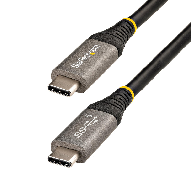StarTech 6.6ft (2m) USB-C Cable, USB 5Gbps, 100W (5A) PD, 4K 60Hz DP Alt Mode, TPE Jacket, Thunderbolt Compatible Electronic Cable