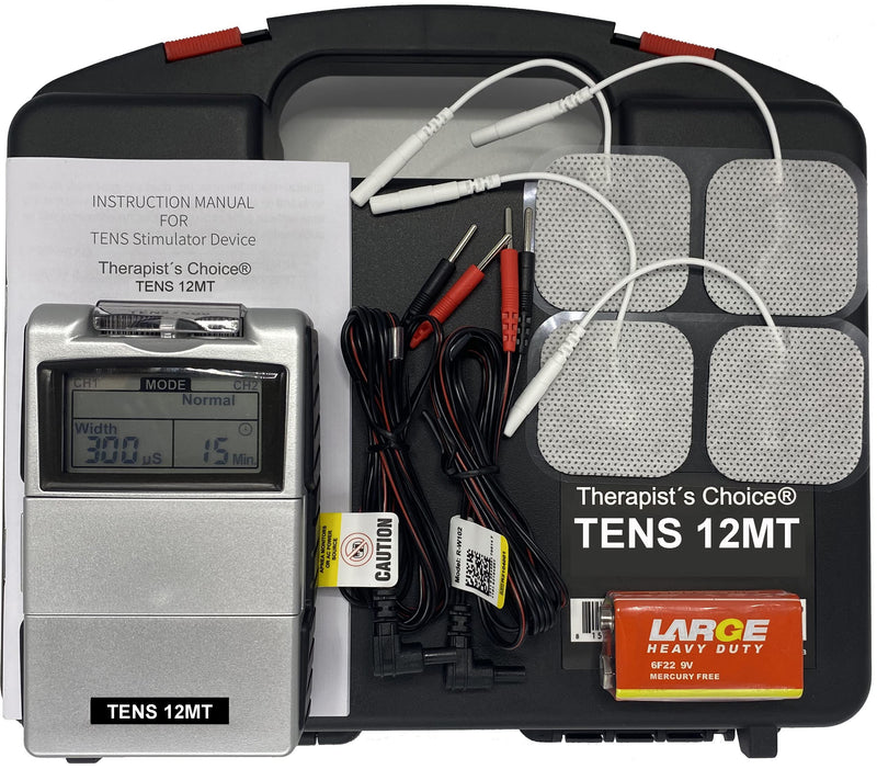 Therapist’s Choice® Digital TENS Unit with Accessories - TENS Unit Muscle Stimulator for Back Pain Relief, TENS Machine, Neck Pain, Sciatica Pain Relief, Nerve Pain Relief