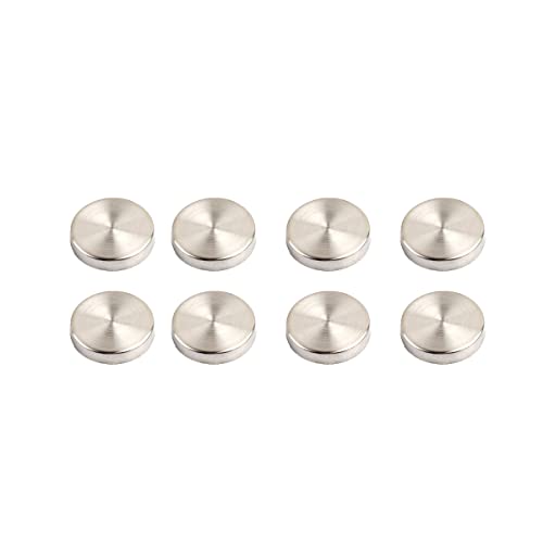 Mirror Screws 304 Stainless Steel Cap Decorative Cover Nails,Solid Standoff Screws,for Advertising Screw Fasteners,Bathroom,Mirror,Brushed Silver 25mm 8 pcs diameter 25mm Brushed Silver