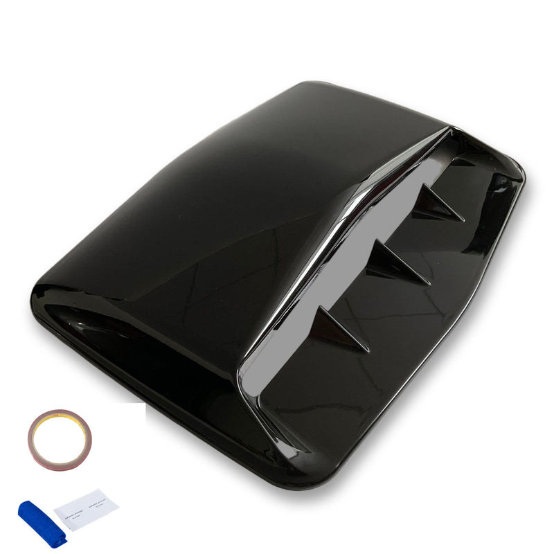 Hood Scoop Car Hood Vent Universal Air Intake Grille Inlet Trim Decor Cover Turbo Bonnet Vent Cover Accessory (Black) Black