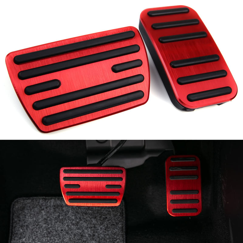 CKE Compatible with Honda Civic CRV Odyssey Pilot Passport Ridgeline Insight Accessories Sporty Car Pedals Foot Pedal Covers Brake and Accelerator Pedal Pads -Red Please Confirm the Car Model Red