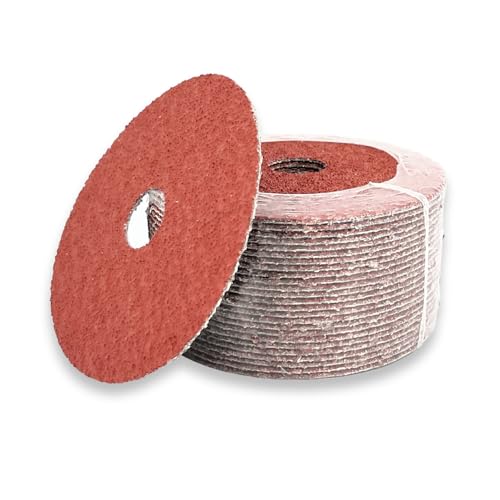 VSM 25-Pack - 4-1/2 inch 60 Grit (Medium) - Ceramic Plus Resin Fiber Disc with Top-Size, Tear-Resistant Fiber Backing, Durable, Hand-Held Machine Compatible Sanding Discs 4-1/2"