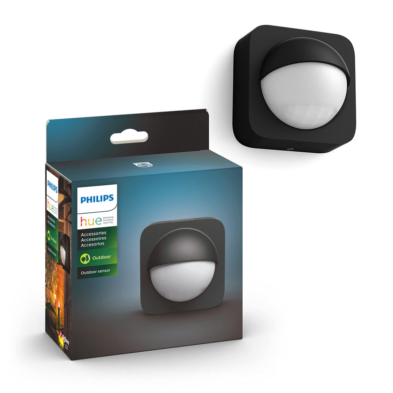 Philips Hue Outdoor Motion Sensor, 1 Pack, Automatic Dusk to Dawn, Sensor Turns Lights On When Motion is Detected, Requires Bridge, Works with Alexa, Google Assistant, and Apple HomeKit, Weatherproof
