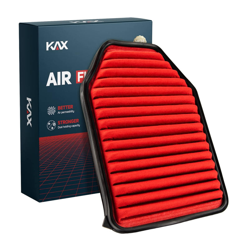 KAX Premium Engine Air Filter, GAF059 (CA10348) Replacement for Jeep Wrangler V6 2007 2008 2009 2010 2011 2012 2013 2014 2015 2016 2017, Wrangler JK 2018, 200% Longer Life CA10348