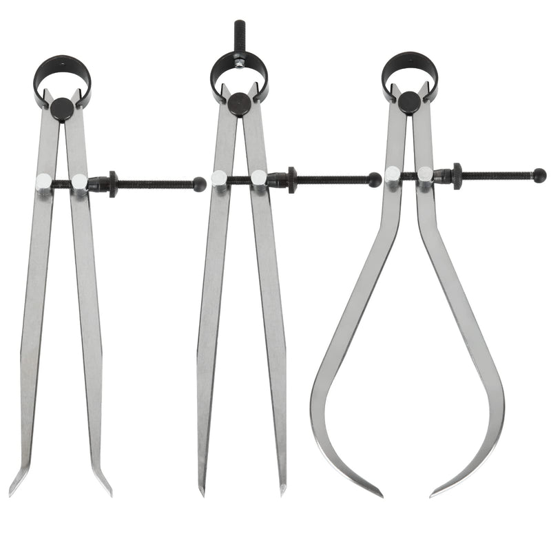  [AUSTRALIA] - Acrux7 3Pcs 8 Inch Long Spring Caliper Set, Carbon Steel Outside Divider Caliper Compass, Calipers Measuring Tool for Wood Turning Lathe Projects