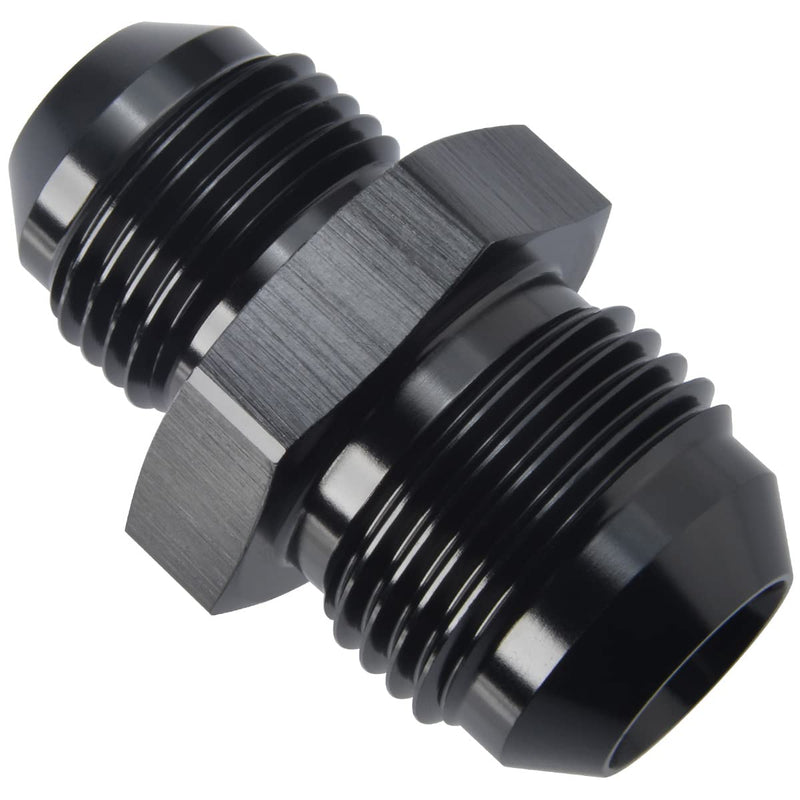 10AN to 8AN Male Flare Reducer Union Adapter Fitting Aluminum Black 10AN to 8AN Black, Straight - 1PC