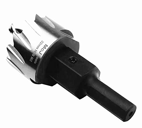 McJ Tools 32mm HSS M2 Drill Bit Hole Saw for Metal, Steel, Iron, Alloy, Ideal for Electricians, Plumbers, DIYs, Metal Professionals