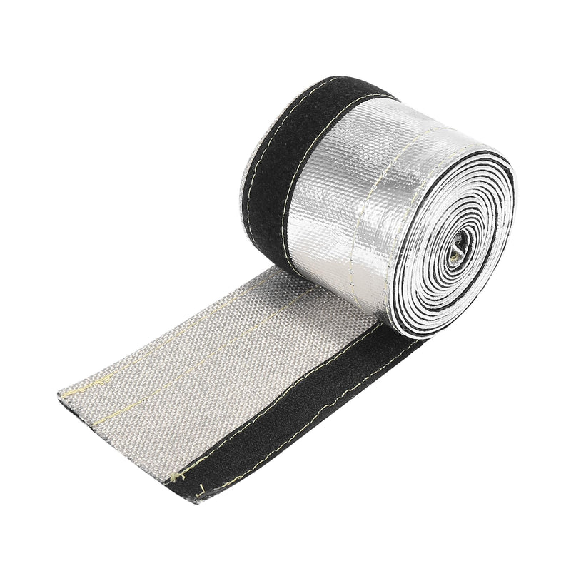 X AUTOHAUX Car Heat Shroud 5/8" ID 10ft Aluminized Sleeving Insulated Shield Sleeve Heat Wire Shield Sleeve for 5/8" OD Fuel Lines Heat Protection