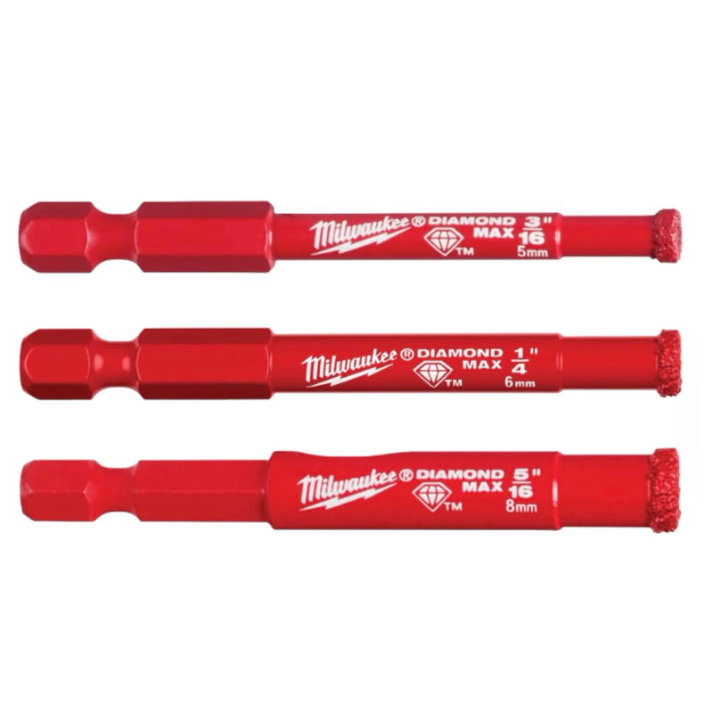 Milwaukee 49-56-0500 Diamond Max Diamond Grit Hole Saw 3 Piece Set 49560500 0