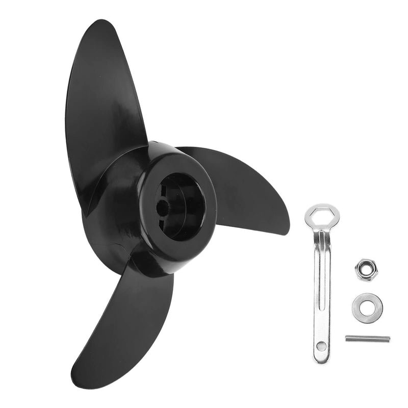 8.6in 3-Blade Marine Propeller Kit Plastic Outboard Propeller Boat Engine Propeller Electric Thruster Trolling Motor Parts for 28lb/36lb/46lb Outboard,for 12V/24V Motor