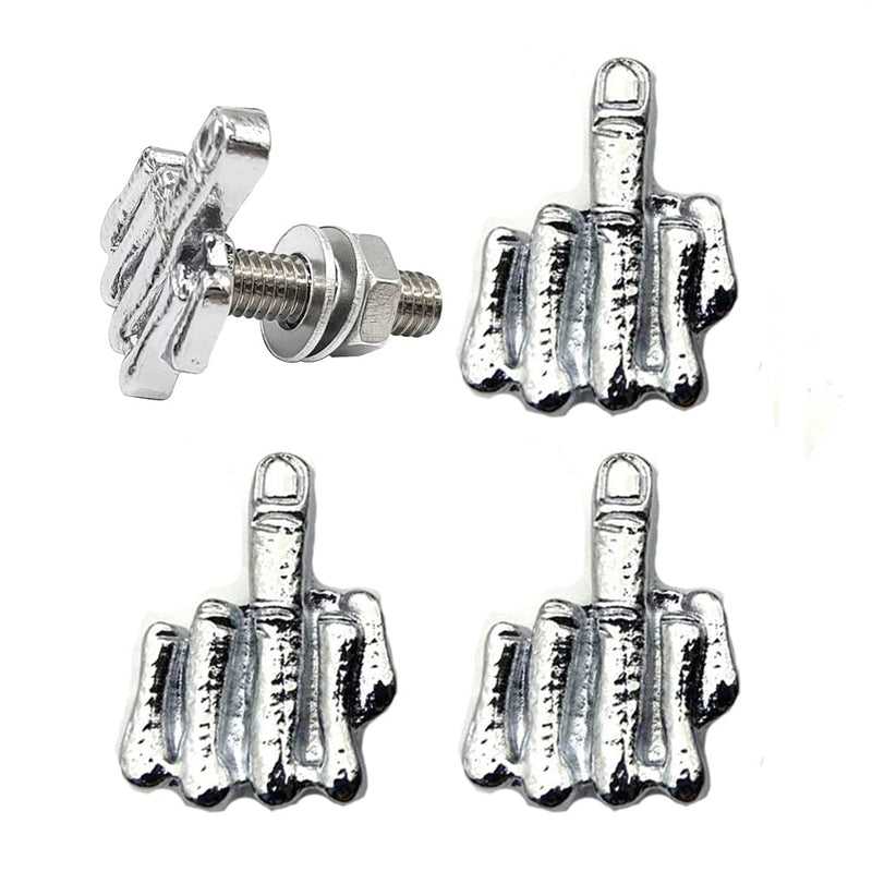 License Plate Bolts, 4 pcs Stainless Steel License Plate Screw for Motorcycle Chopper Car Tag Frame Windshield Trim (Silver) Silver