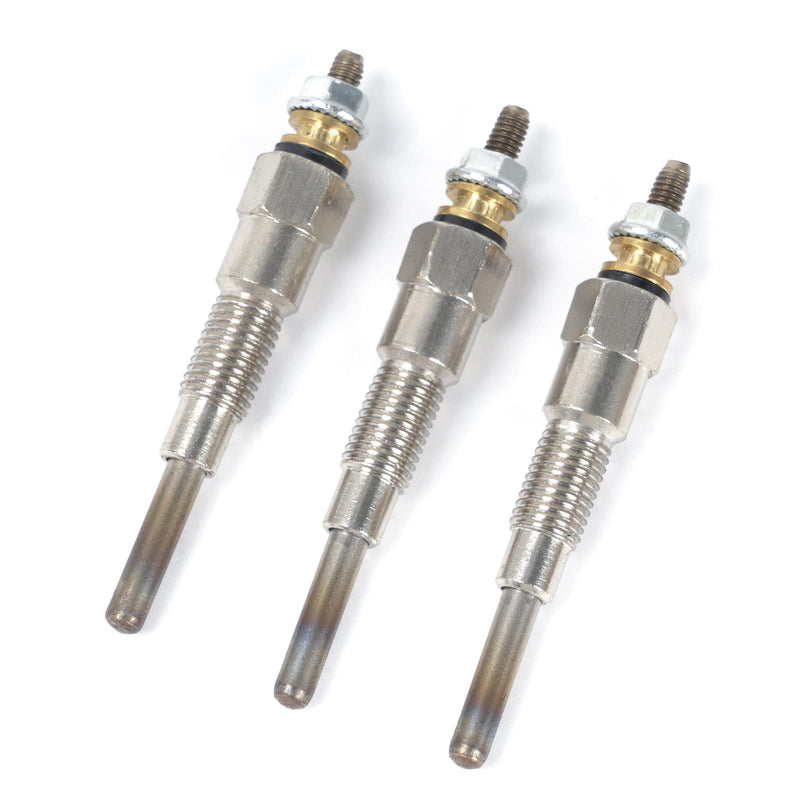 16851-65510 16851-65512 Glow Plug 3PCS Compatible with Kubota D722 D902 D905 D1005 D1105 V1505 V1305 Z482 RTV900 RTV1100, Tractor B1700D B1700E ZD326 ZD331, Mower BX1800D BX1830D, 168516551