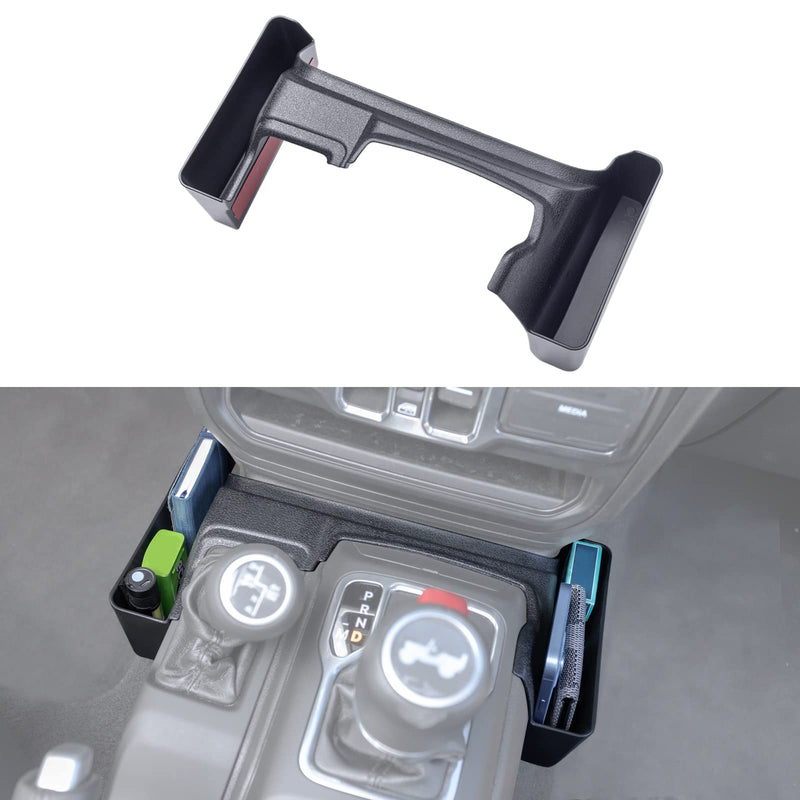 Center Console Gear Shift Organizer Tray Compatible with Jeep Wrangler JL/JLU 2018-2023 2024 2025 and Jeep Gladiator JT Truck 2020-2022 2023 2024 2025 Storage Box Accessories (Not for JK/JKU)