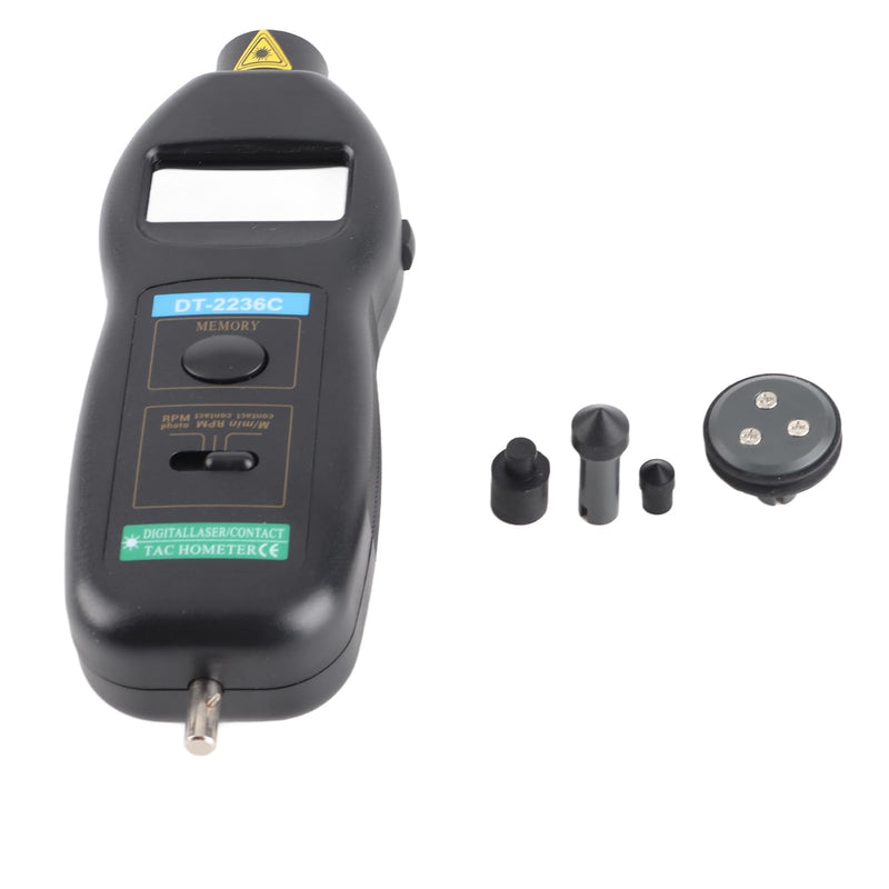 DT2236C Digital Photo Tachometer Pocket Rotation Digital Speed Tach Tester for Automobile Maintenance, 0.5-19999rpm, Non 2.5~99999rpm