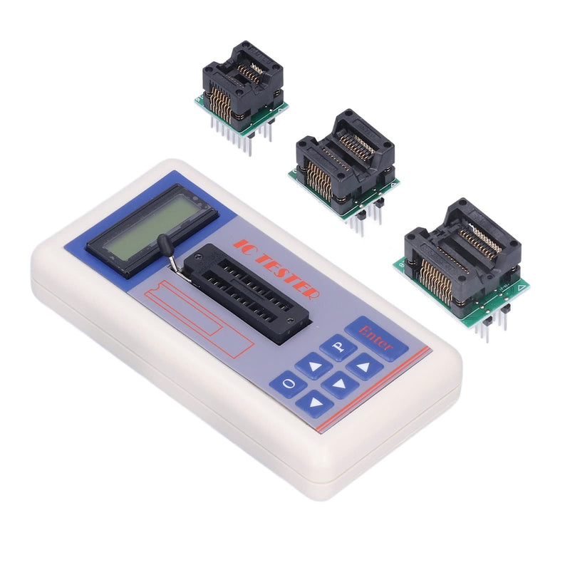 TSH06F Integrated Circuit Tester Multi Functional IC Transistor Meter with 5V 3.3V AUTO Modes for Microelectronics Logic Device Test Transistor Identification (with Terminal) With terminal