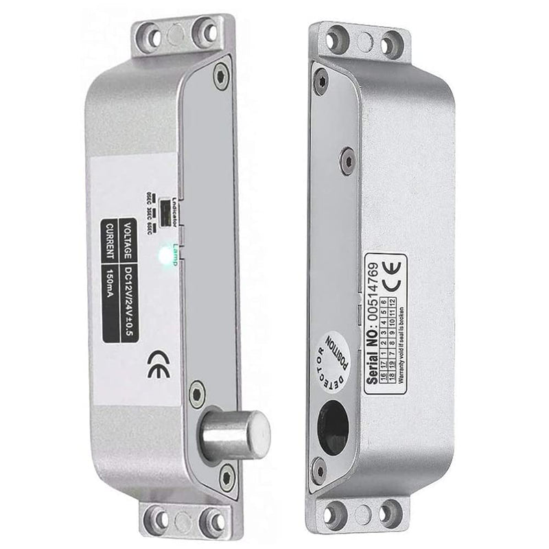 JASAG DC12V Electric Mortise Lock, Fail Safe Mode with Adjustment Time Delay, Electric Drop Bolt Lock for Door Access Control, Silver (JASAG-XXS1)