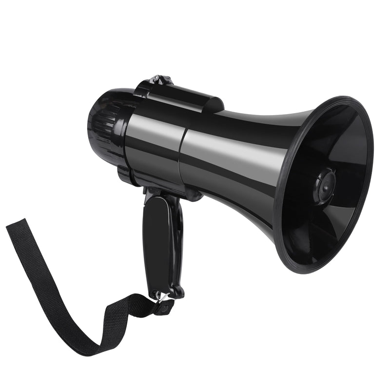30 Watt Power Portable Megaphone Bullhorn Speaker Voice, Siren/Alarm and 240S Recording with Volume Control and Strap Black