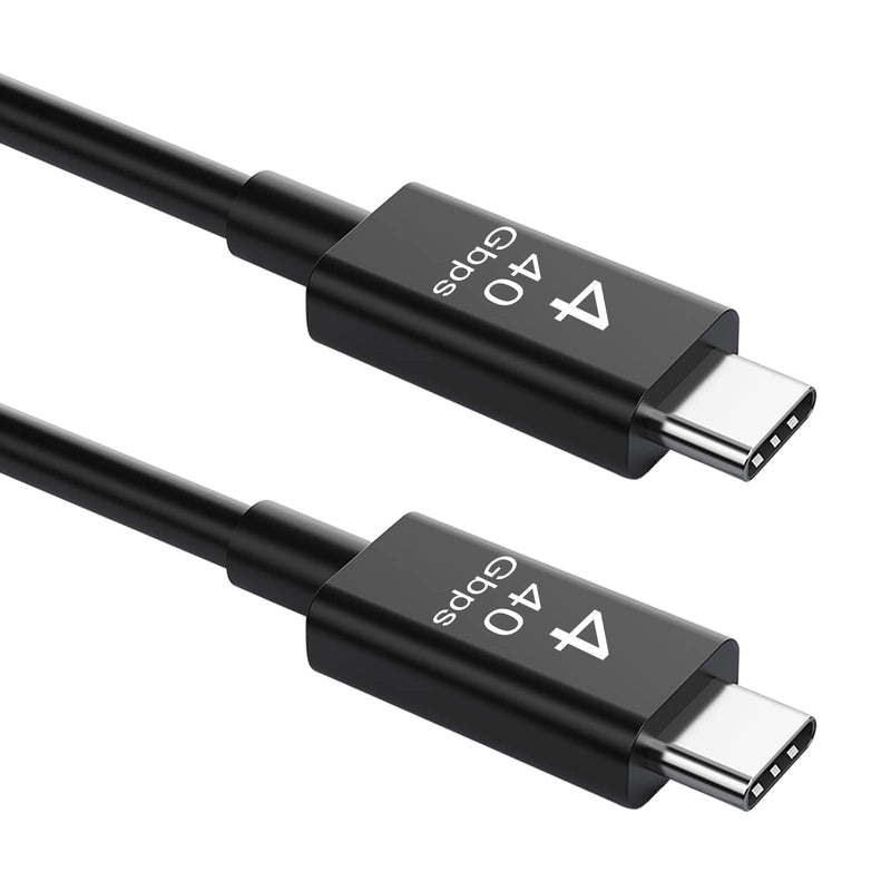 Thunderbolt 4 Cable 2.6 ft, Grtoeud USB-C Cable Single 8K or Dual 4K Displays, 40Gbps Data Transfer, Compatible with USB4, Thunderbolt 3, MacBook Pro, iMac 24, Docking Station, External SSD, Hub, eGPU 2.6FT Compatible with Thunderbolt 4 Black