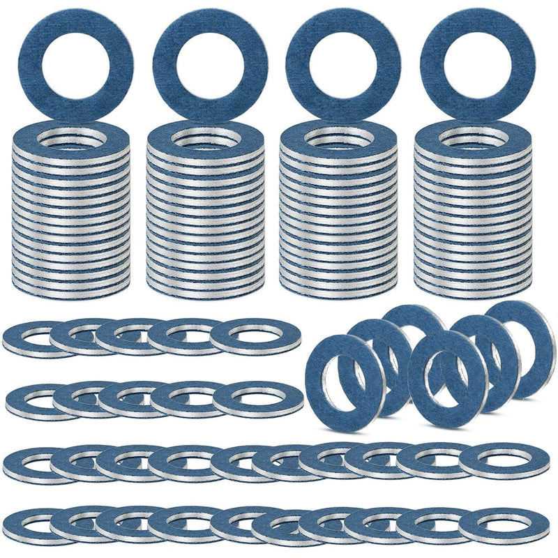 100pcs Oil Drain Plug Gasket Washer for Toyota Lexus Scion Aluminum M12 Crush Washer Seals Rings Replaces# 90430-12031 90430-12031 Blue