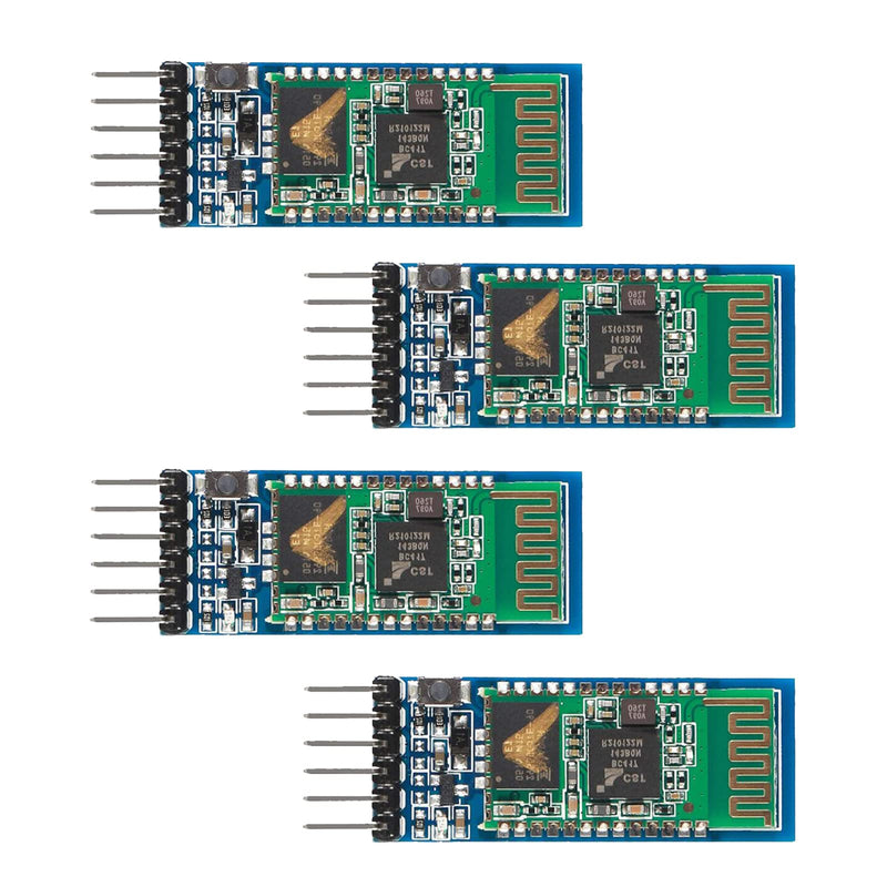 4pcs HC-05 Wireless Bluetooth RF Transceiver Master Slave Integrated Bluetooth Module 6 Pin Wireless Serial Port Communication BT Module