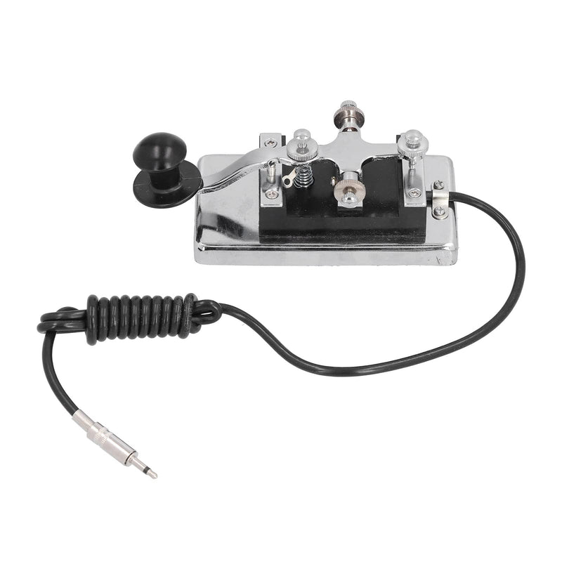 Morse CW Telegraph, Professional Morse CW Telegraph Straight Key, Stainless Steel CW Telegraph, Morse Communication,HY‑K4,