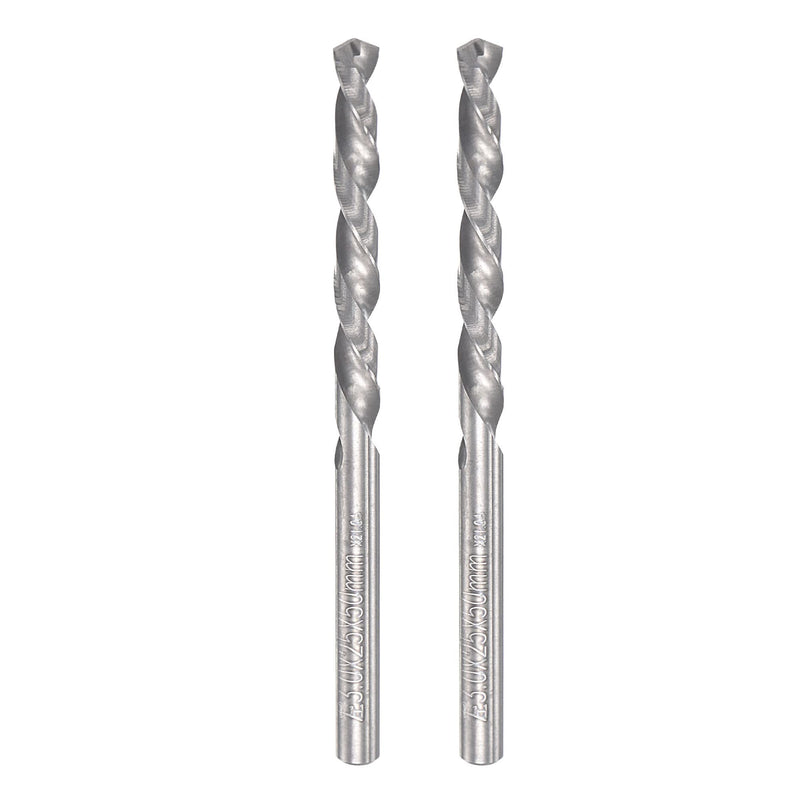 uxcell Solid Carbide Twist Drill Bits 3mm, Metric Left Hand Spiral Flutes Straight Shank Tungsten Steel Drilling Tool for Stainless Steel Alloy Metal, 2pcs 2
