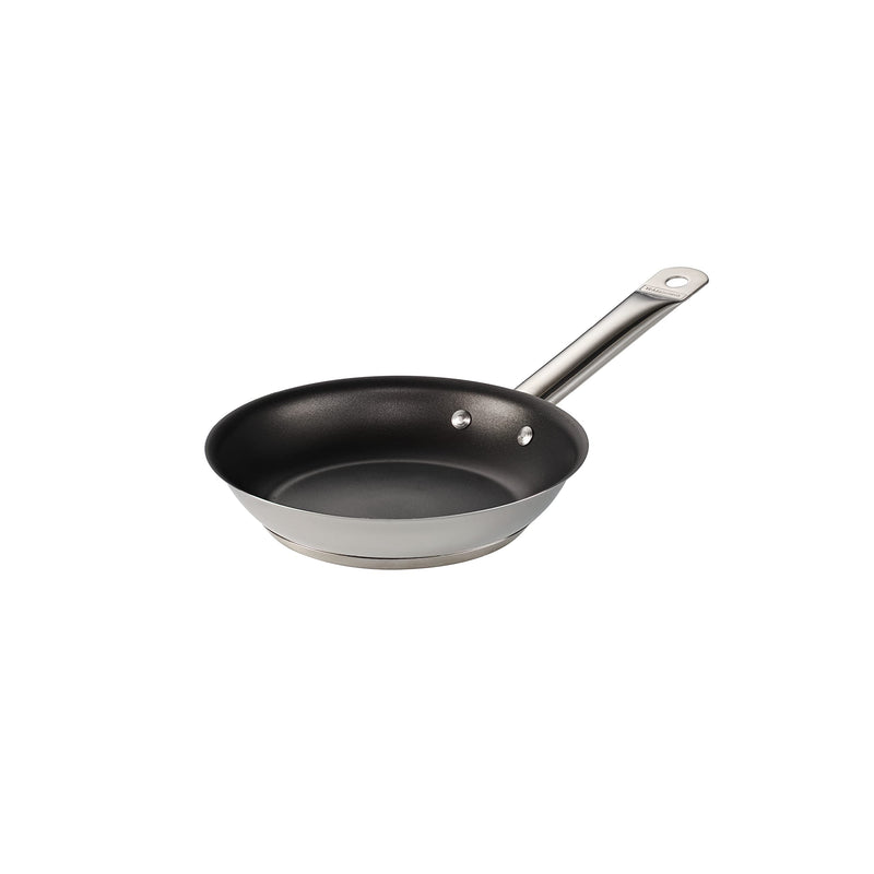 Tramontina 8-Inch Non Stick Small Frying Pan, Tri-Ply Base Stainless Steel Skillet with Reinforced Nonstick Coating, Dishwasher and Oven Safe 8 In Black