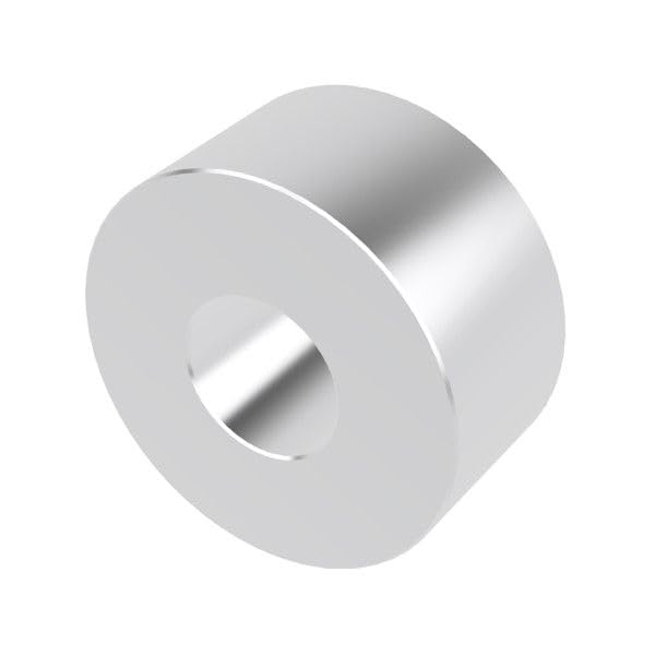 Aluminum Spacer 1" OD x .40" ID x 1/2" Long-Round Spacer Unthreaded Standoff Bushing Plain Finish, Fits Screws Bolts M10 and 3/8" by Metal Spacers Online (10 Pack) 1/2" Length 10