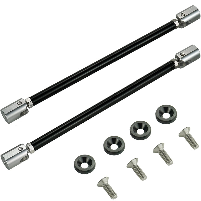 STETION Universal Splitter Strut Rods 11'' - 12.7'' Length Front Bumper Lip Support Strut Rod Tie Bars Fit Most Vehicles (11'' - 12.7'' Length)