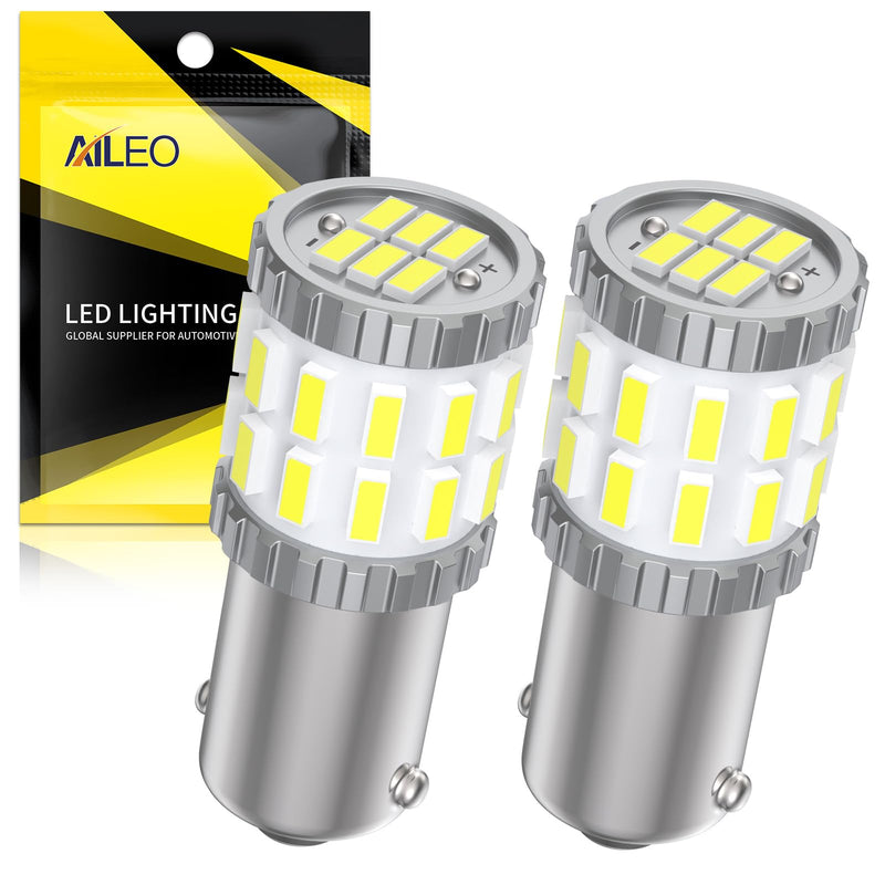 AILEO BAY9S H21W LED Bulb White 6000K 3014SMD Extremely Bright 64136 12356 LED Spare Bulb for Reversing Lights Tail Brakes Parking Lights Side Marker Lights Corner Lights(Pack of 2)