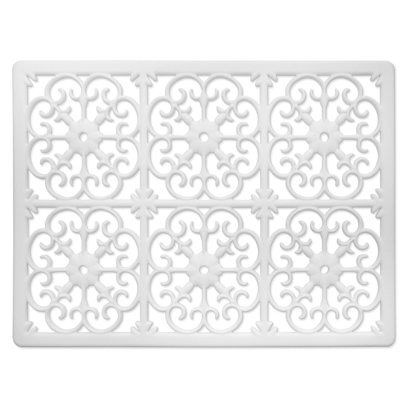 GASARE, Extra Large, Thick, Silicone Trivet for Hot Dishes, Pots, and Pans, Heat Resistant Mat for Countertop, Hot Pad for Kitchen, Easy to Clean, 16 x 12 x 3/8 Inches, White 16 x 12 Inches