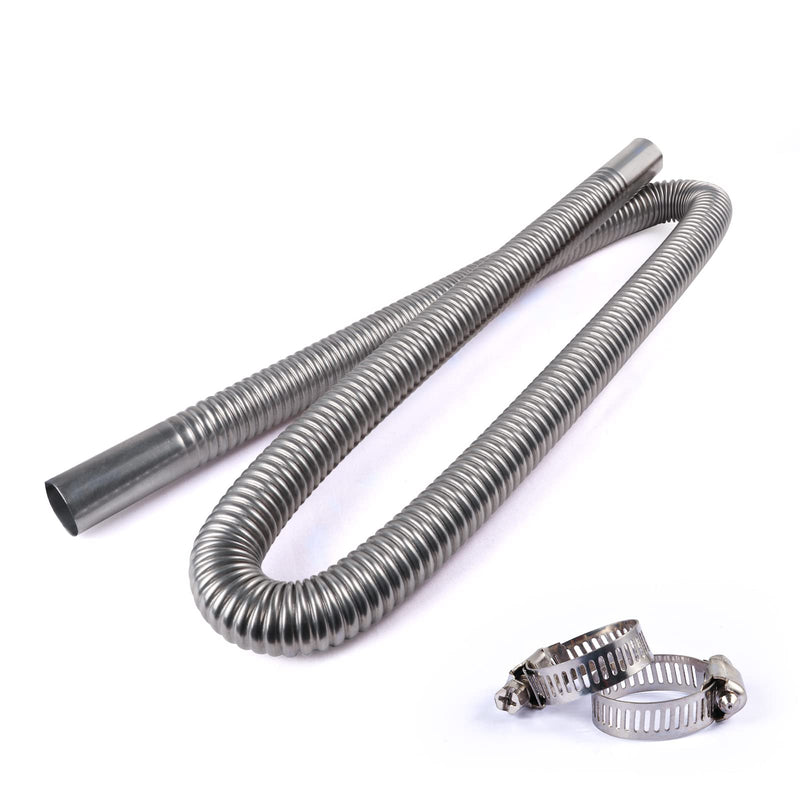 FizLig Inner Exhaust Pipe - Stainless Steel Parking Air Heater Generator Flex Exhaust Extension Pipe | Parking Air Heater Fuel Tank Diesel Gas Vent Hose (120CM/47.2in) 120CM