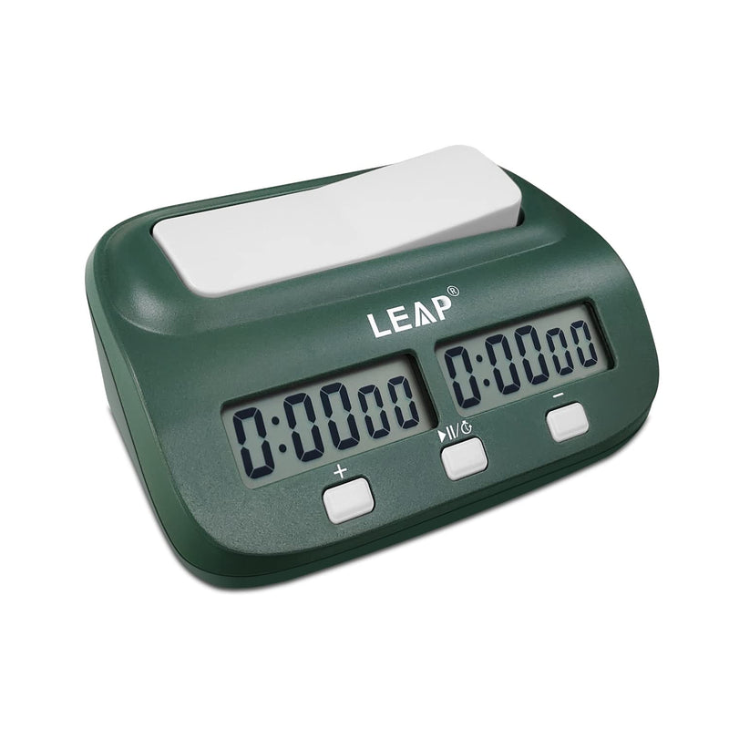 LEAP Digital Chess Clock Timer - I-GO and Chinese Chess with Bonus and Delayed Time Features (Blackish Green) Blackish Green