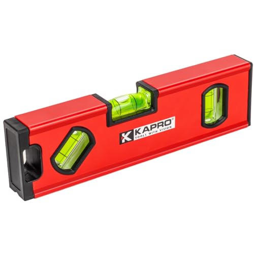 Kapro - 771M TWIN Magnetic Heavy Duty Toolbox Level - For Leveling and Measuring - Features V-Groove and Magnet Base - VPA Certified - 8 Inch 8"