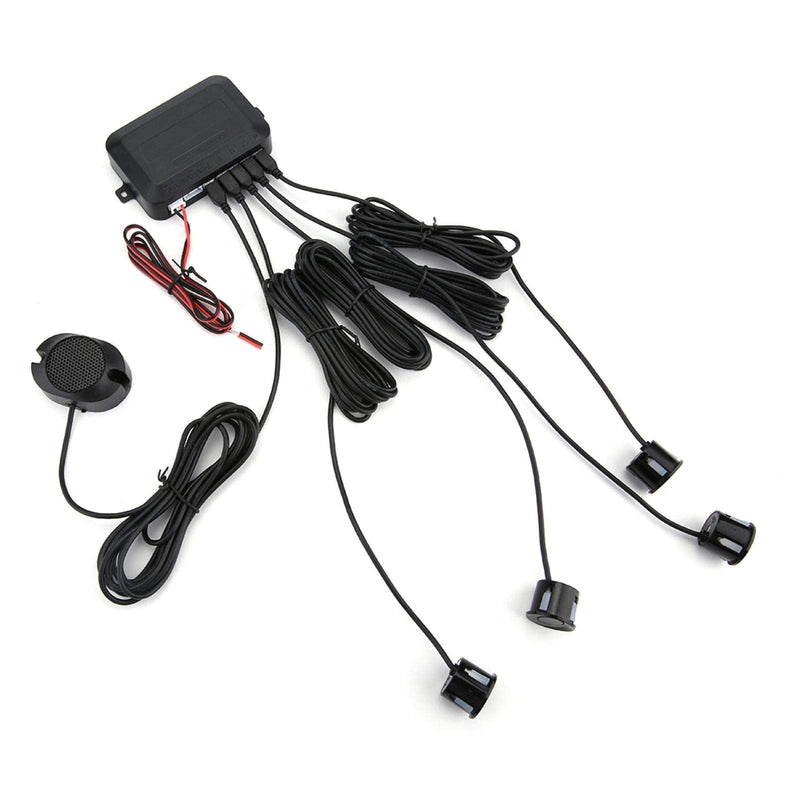 Car Reverse Backup Parking Sensor Radar System, Car Parking Sensor 12v Auto Vehicle Sound Warning Beep Alarm Buzzing Alert Universal Distance Detection Rear Reversing Assistance Reminder 30CM~150CM