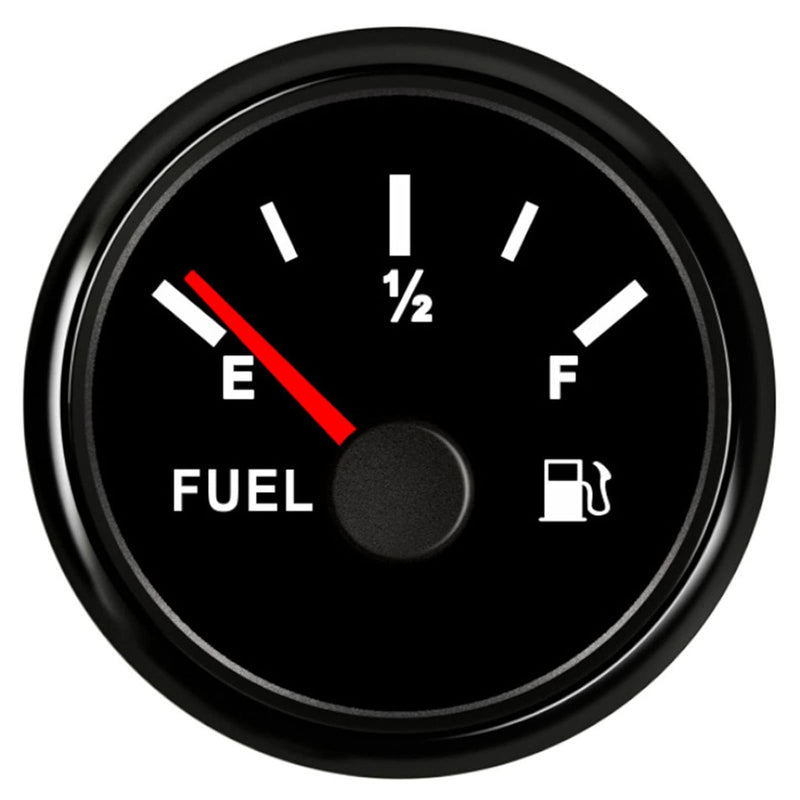 ARTILAURA 0-90 ohm Fuel Gauge Marine Fuel Gauge Boat Fuel Level Gauge Gas Fuel Tank Meter Gauge for Universal AUTO Car Boat Truck Vehicle RV Black