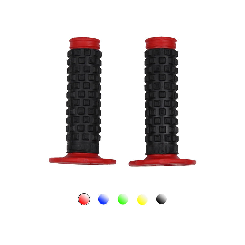 Motorcycle Grips 7/8" Dirt Bike Grips Pillow Top Anti-Slip Advanced Rubber Grips for CR CRF Red