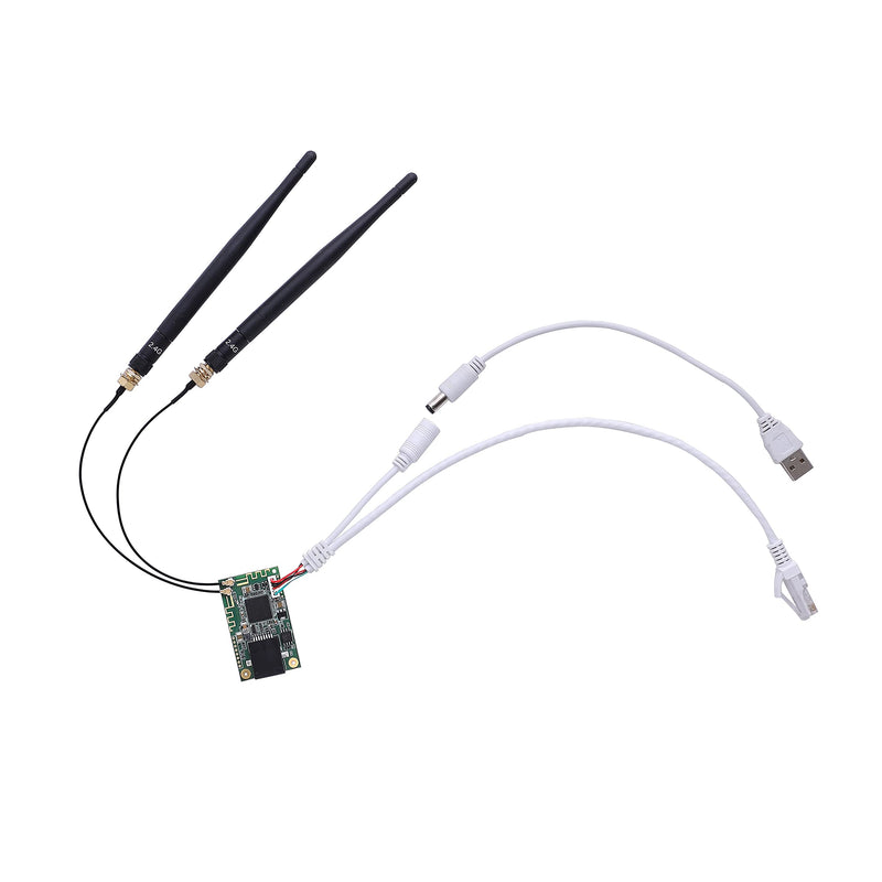 VONETS 2.4GHz WiFi Module/Mini Router/WiFi to Ethernet Bridge/Hotspot Signal Repeater/Extender/Amplifier/AP, USB/DC Powered with 2 RJ45 Ports for DIY Industrial Engineering Network Device VM300-H 2.4G with Antennas