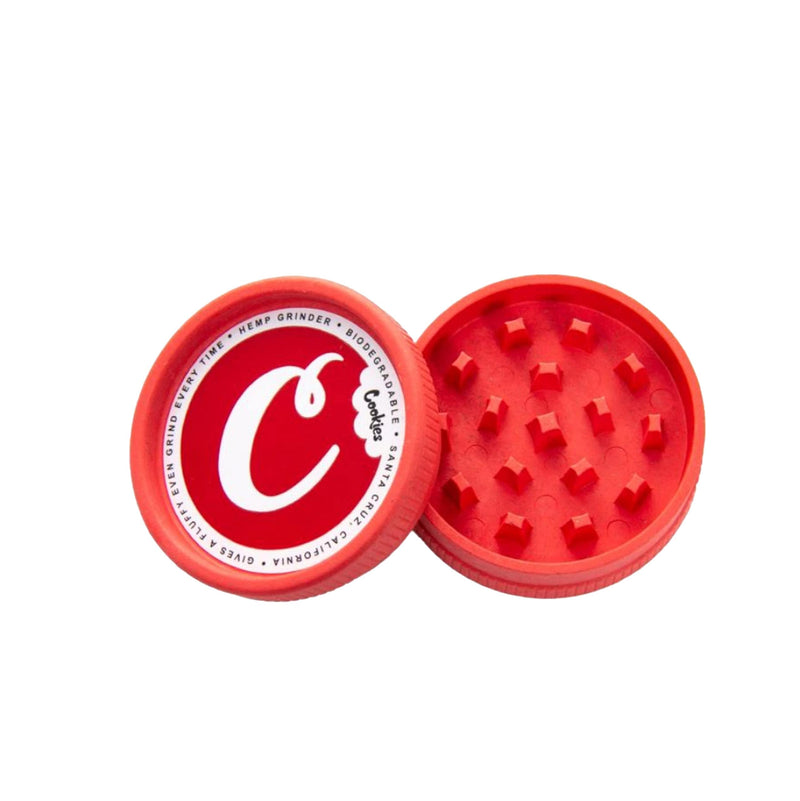 Santa Cruz Shredder x Cookies Grinder for Herbs Knurled Top for Stronger Grip Size Medium 2.2" (2, Red)