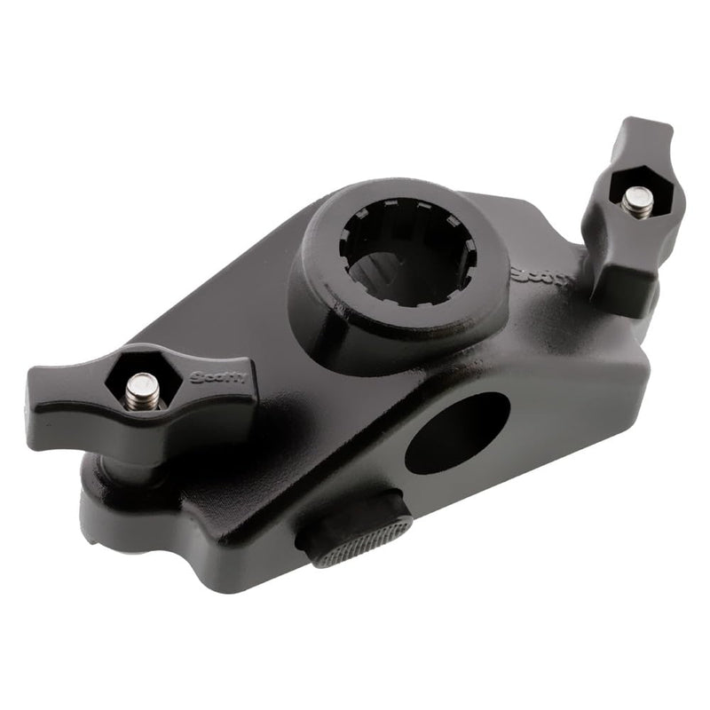 Scotty 343-BK #343 Locking Gunnel Track Mount | Quickly Add, Remove or Re-Position Mount Anywhere, Dependable Lock, Compatible with all Scotty Accessories