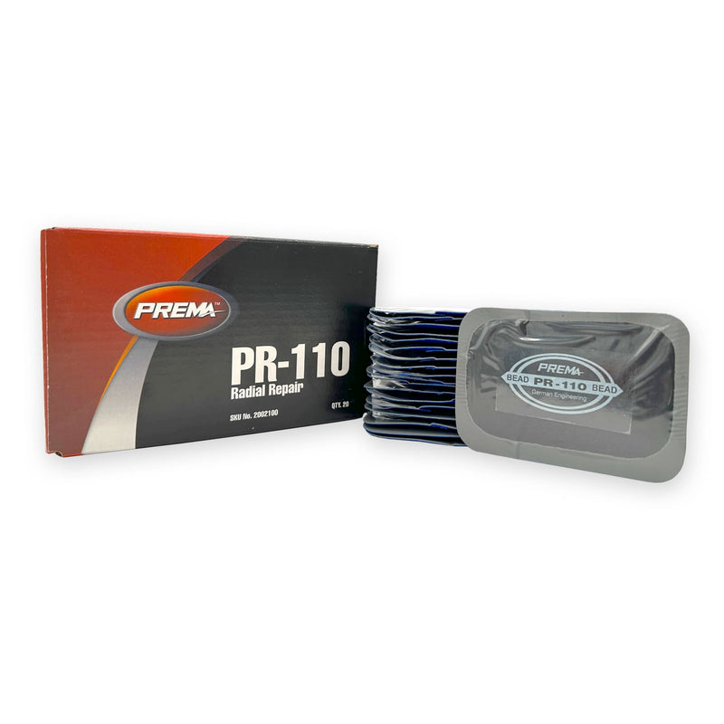 PREMA PR-110 Radial Tire Patches - 3.25 x 2.25 inch Vulcanizing Tire Patches - 20 Per Box - Passenger Tire and Truck Tire Repair Patches 3.25" x 2.25", Qty 20