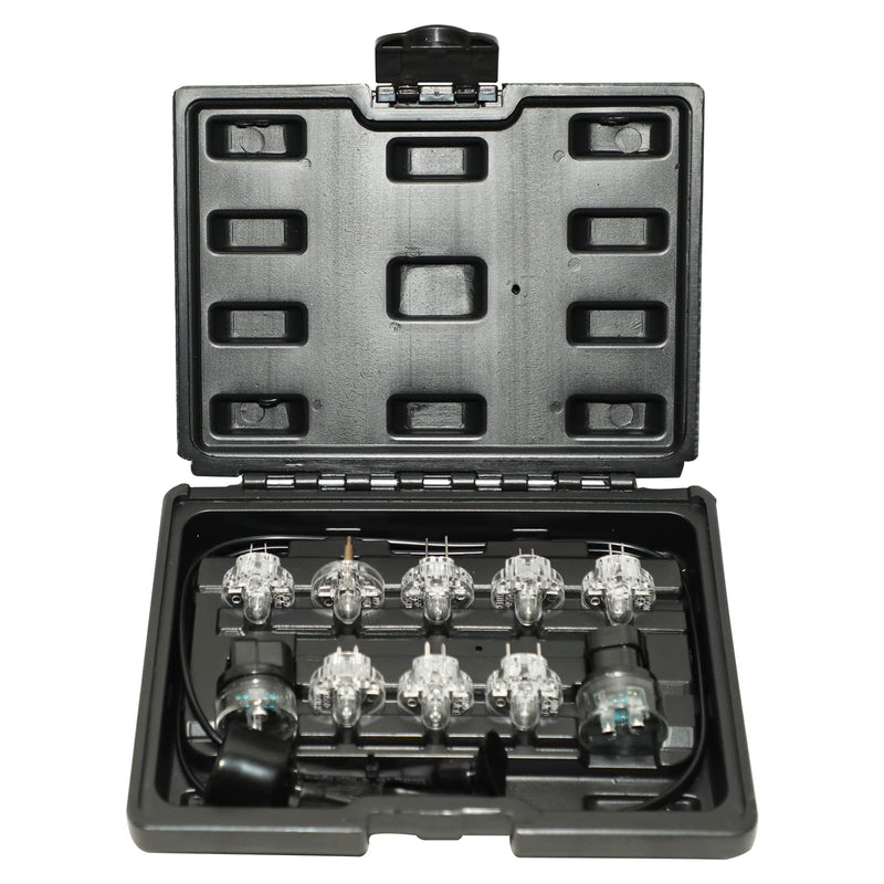DPTOOL Fuel Injector Noid Light Test Kit Noid Lites IAC Tester Compatible with GM PFI/TBI/SCPI/Multec2 Replacement for Ford TBI Compatible with Bosch2/PFI with Extension 11