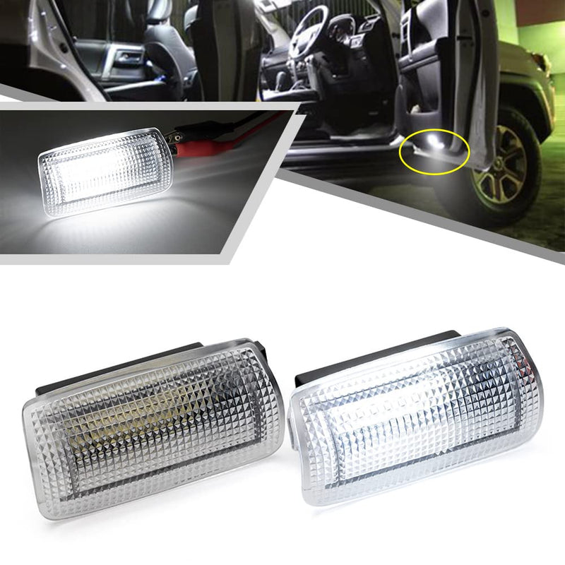 2Pcs LED Courtesy Door Light for Toyota 4Runner Camry Prius Tundra Sienna Avalon Lexus IS ES GS LS RX GX LX Powered by High Power SMD Xenon White LED Error Free