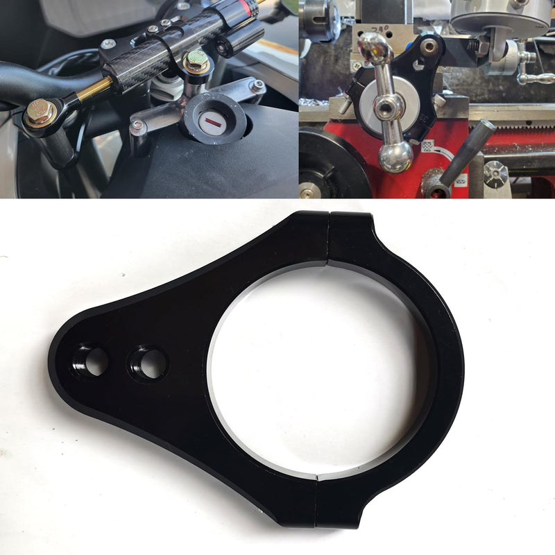 30mm CNC Aluminum Motorcycle Fork Tube Brackets Steering Damper Frame Mounting Clamp Foot Fixer Hardware Parts Stabilizer Universal 30mm