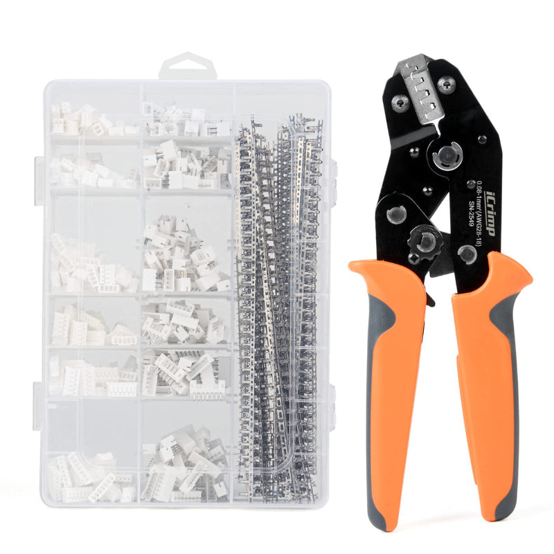 SN-2549 0.08-1.0mm² 28-18AWG Ratecheting crimping tool w/ 1470pcs PH 2.0mm Connector Kit