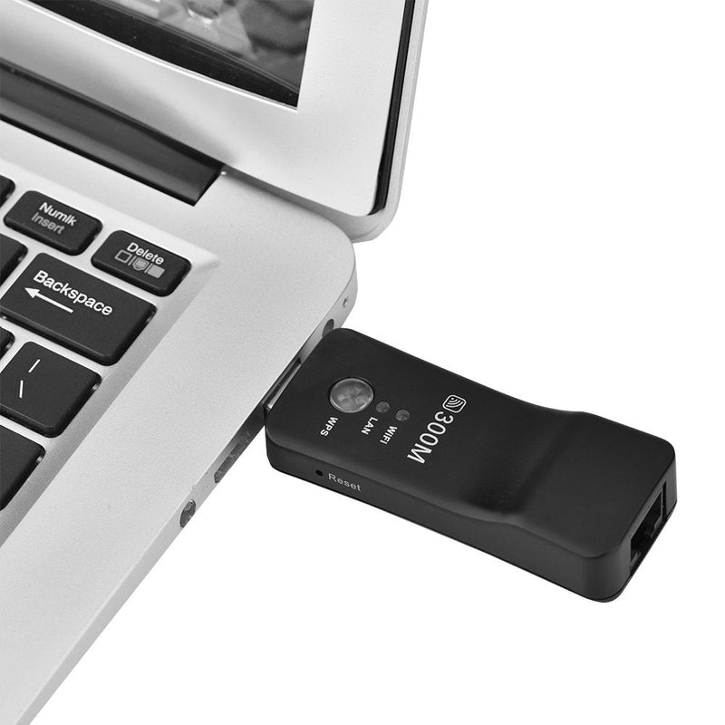USB Repeater, Mini Portable 2.4GHz 300M Repeater Amplifier AP Smart TV Network Adapter, for Enhance The Network, Improve Speed