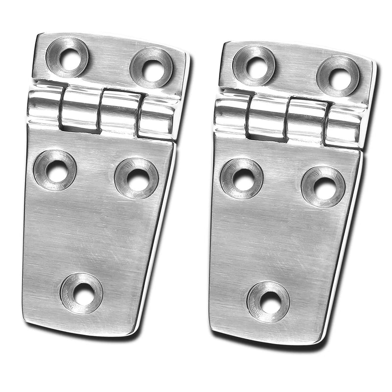 AMYSPORTS Hardware Mount Door Hinge Stainless Heavy Duty Boat Hinge Steel Cabinet Deck Stainless Hinge Marine Garage SUS316 1.51 inch x 2.8 inch 2pcs