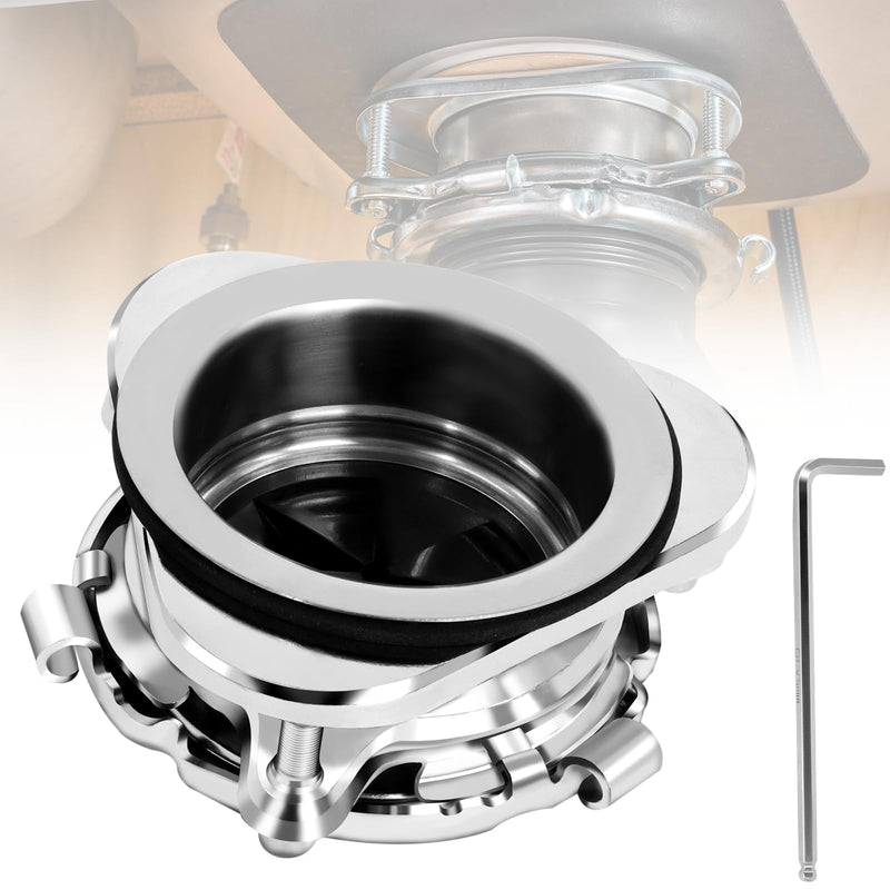 Garbage Disposal Flange Kit, Stainless Steel Sink Garbage Disposal 3 Bolts Mounting 3 1/2 Sink Drain Hole, Kitchen Sink Flange Kit for Garbage Disposal With Mounting Wrench