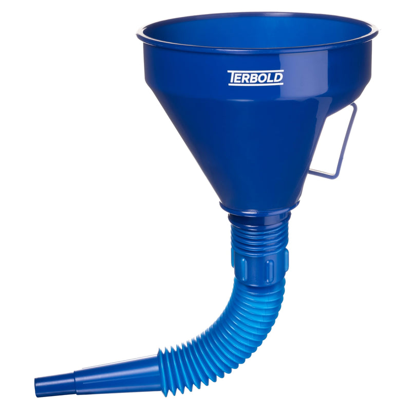 Automotive Flex Funnel with Hose | Wide Mouth Flexible Oil Funnel for Automotive Use - Gas, Transmission Fluid, Car Fuel, Oil Change (Blue) Blue
